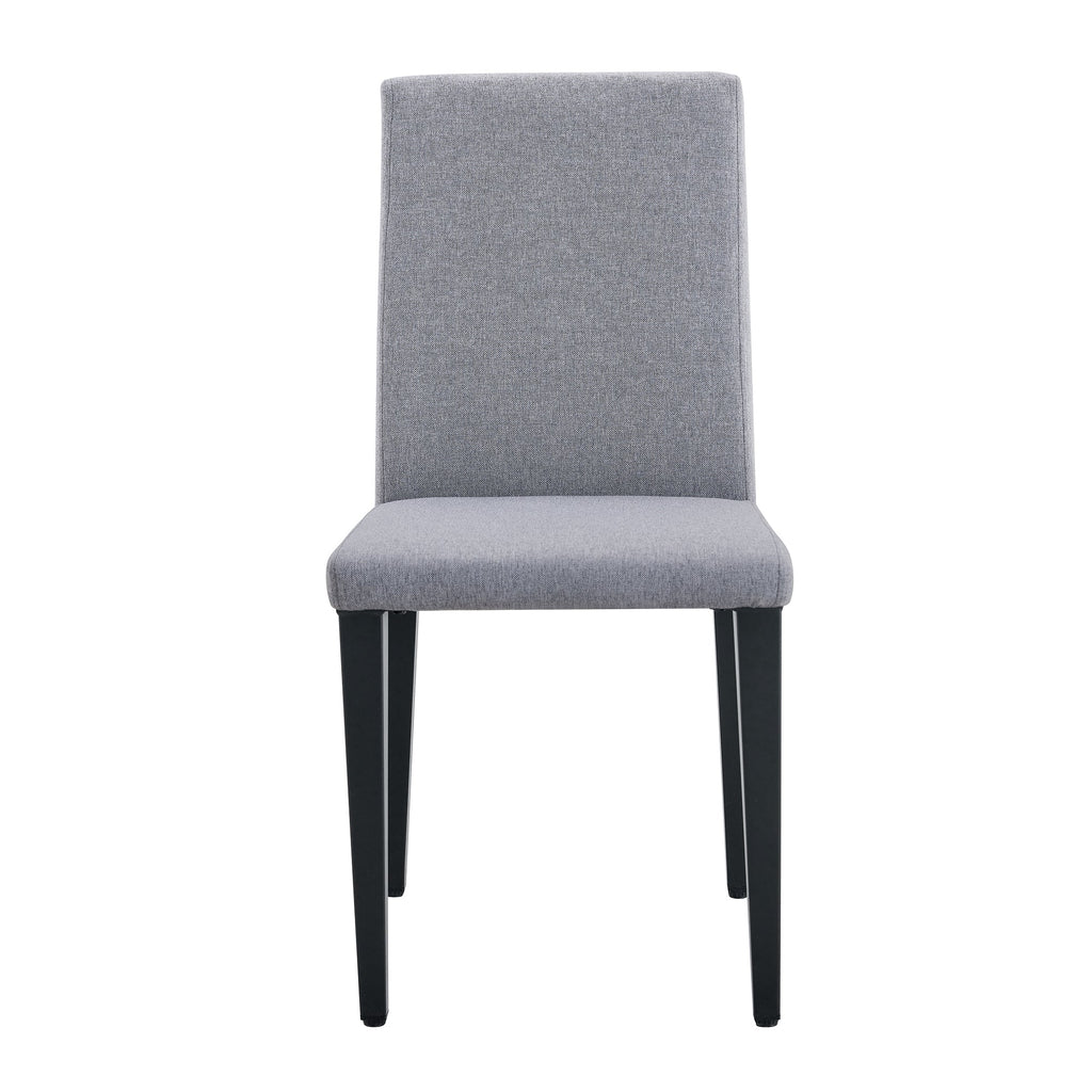 Exquisite Light Gray Linen-Cotton Dining Chairs Set of 4, Simple and