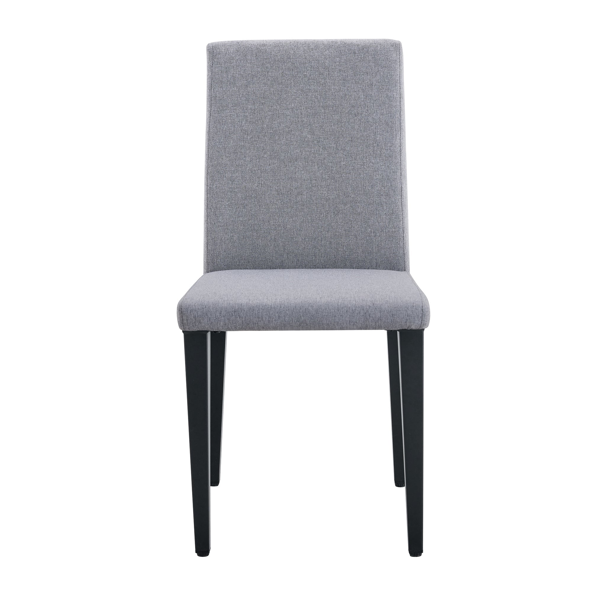 Exquisite Light Gray Linen-Cotton Dining Chairs Set of 4, Simple and