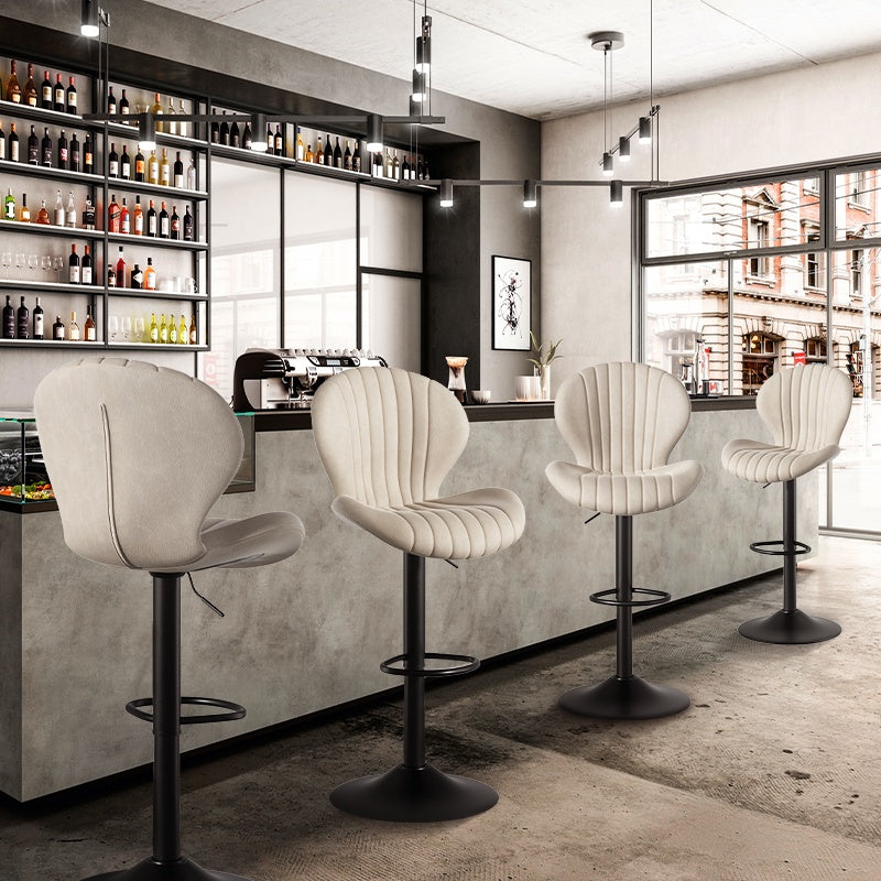 Bar Stools Set Of 2 Modern Swivel Bar Chairs, Barstools Counter Height With High Backrest, Easy 3-5 Minute Assembly