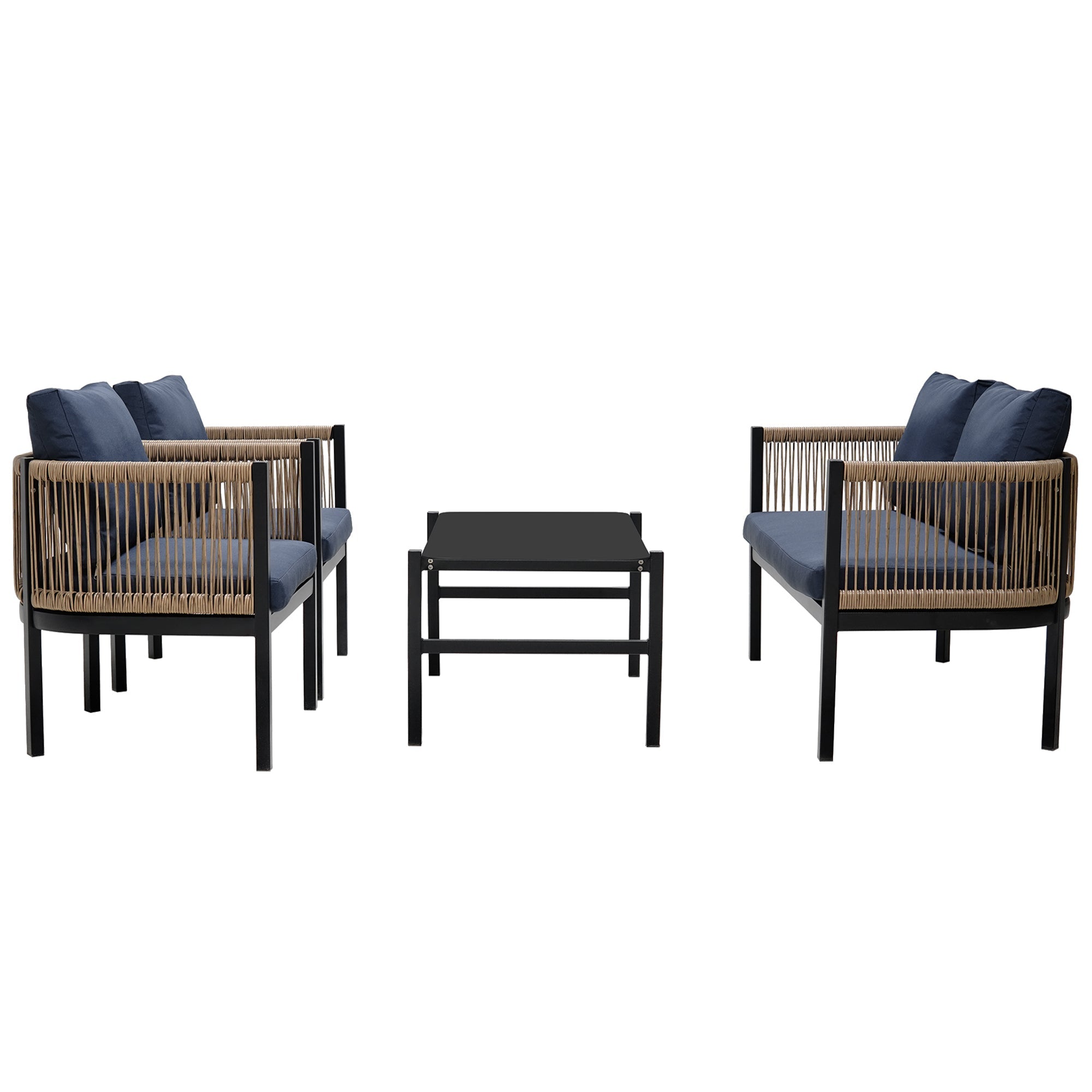 Multi-person Outdoor Sofa Combination with A Table, Suitable for