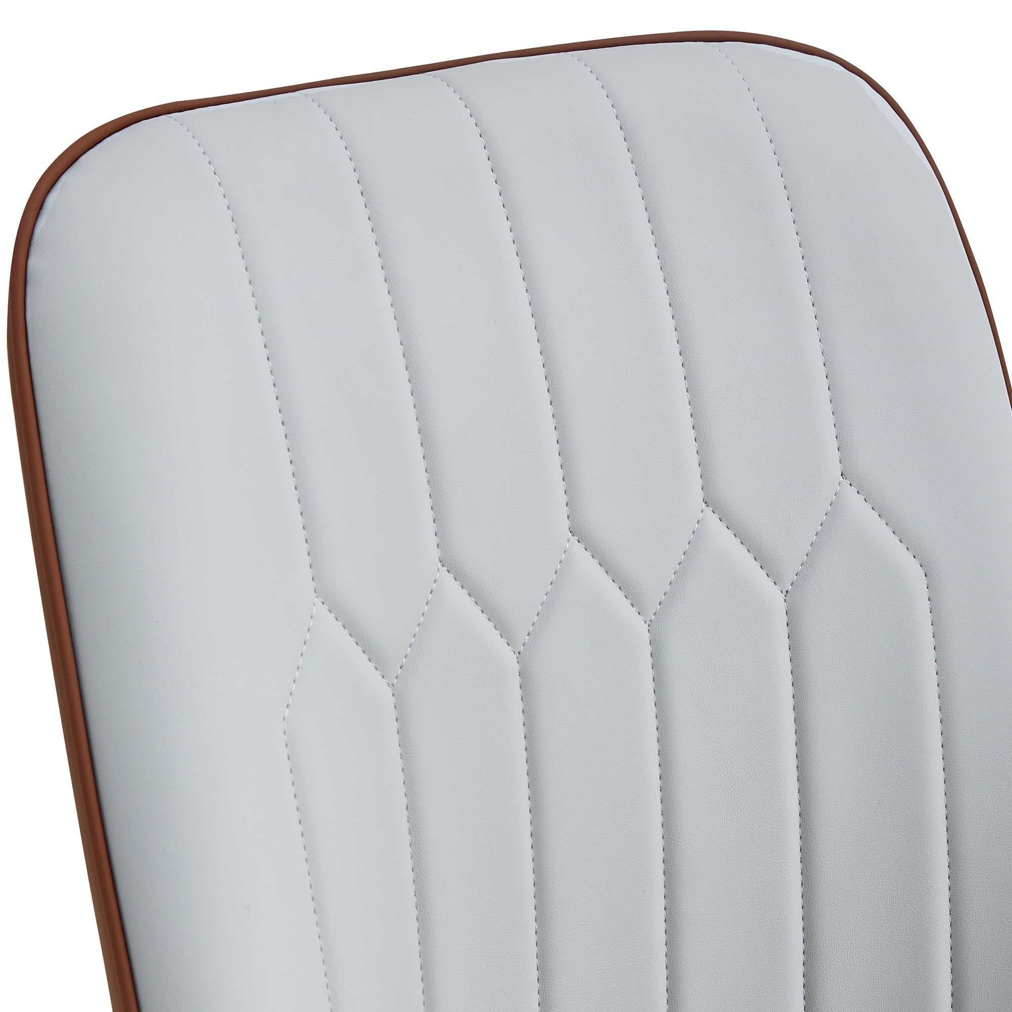 Modern Light Gray and Brown Dining and Living Room Chairs with PU