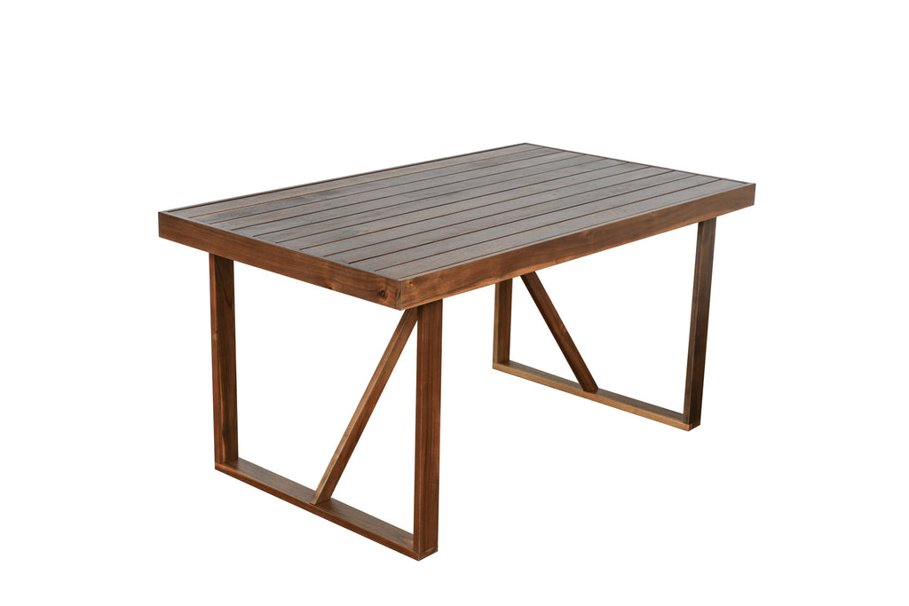 High-quality Acacia Wood Outdoor Table and Chair Set, Suitable for