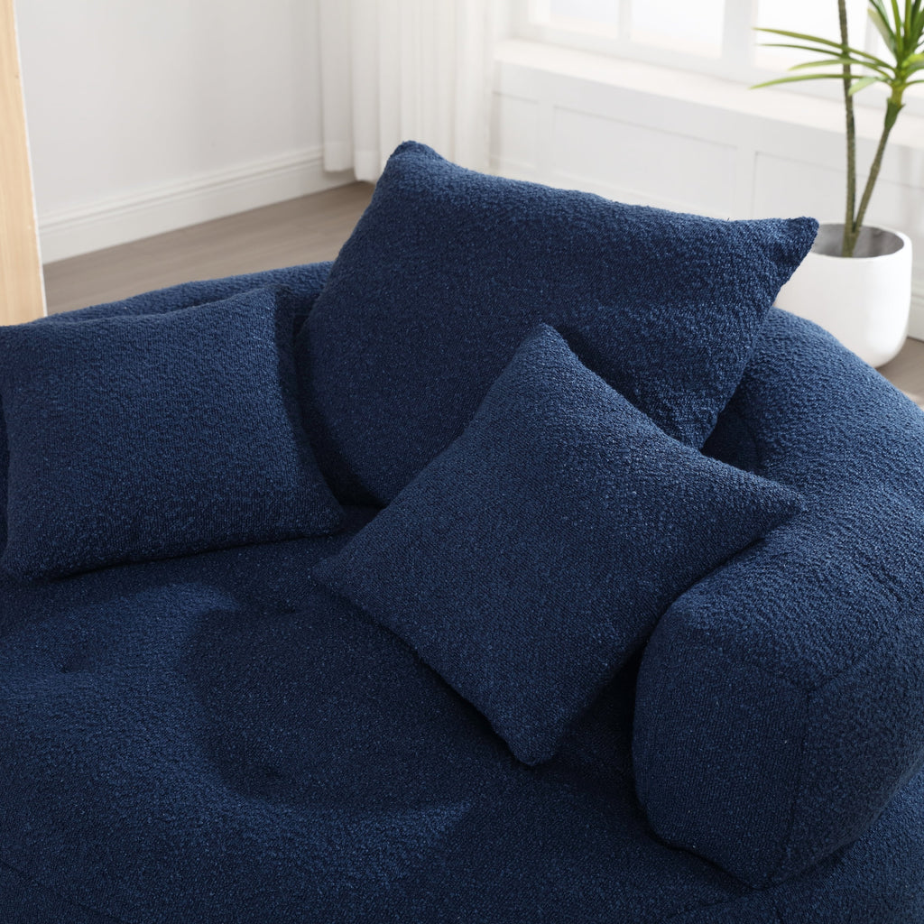 Chenille Sponge single sofa,No Assembly Required,Fluffy Modern Sleeper