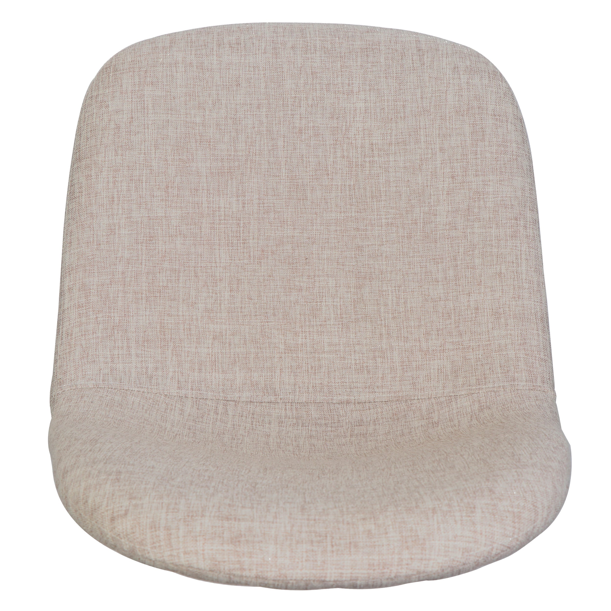 Elegant Wheat Fabric Dining Chair Set with Iron Legs and Dark Walnut