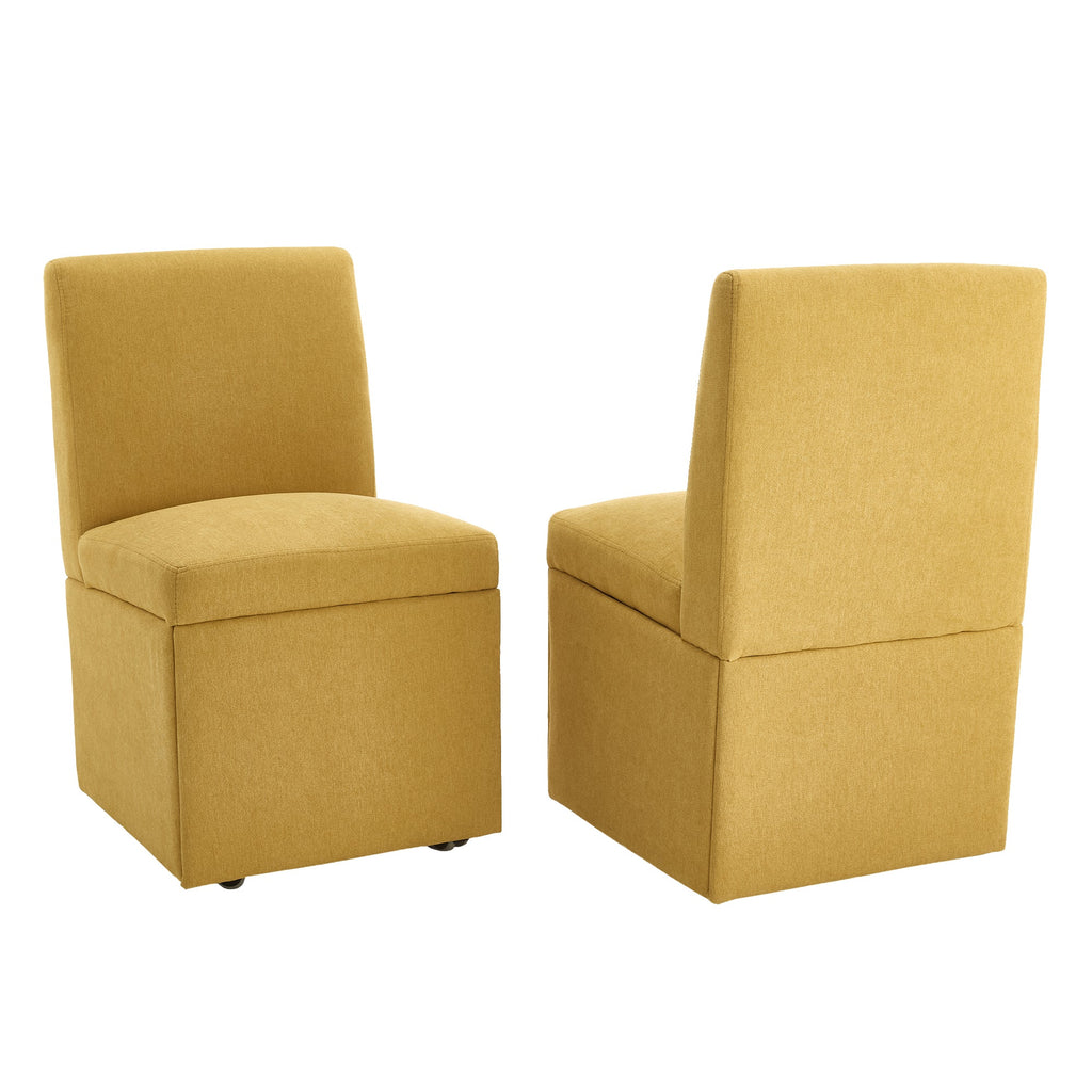 360 Degree Swivel Upholstered Dining Chairs Set of 2 Swivel Dining