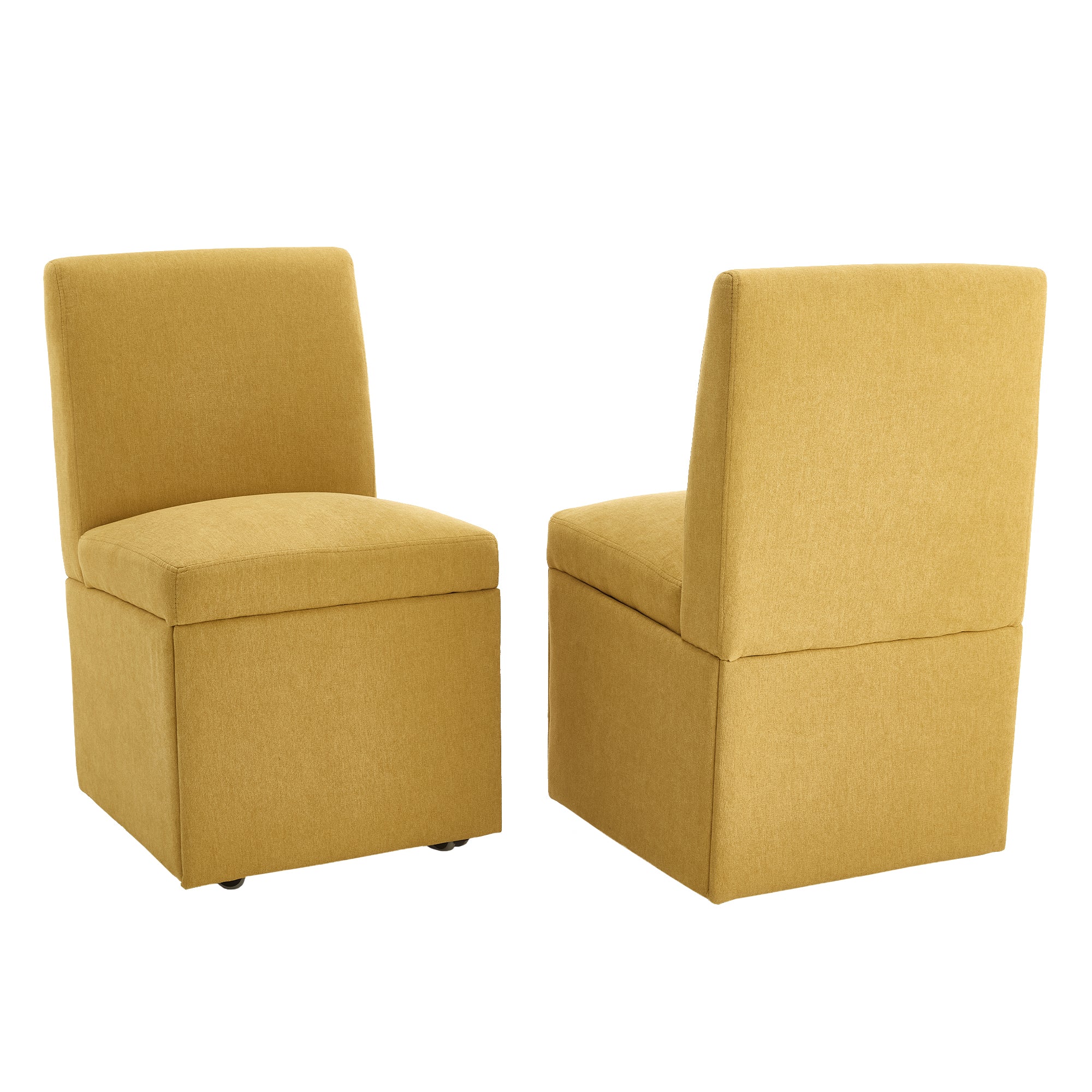 360 Degree Swivel Upholstered Dining Chairs Set of 2 Swivel Dining