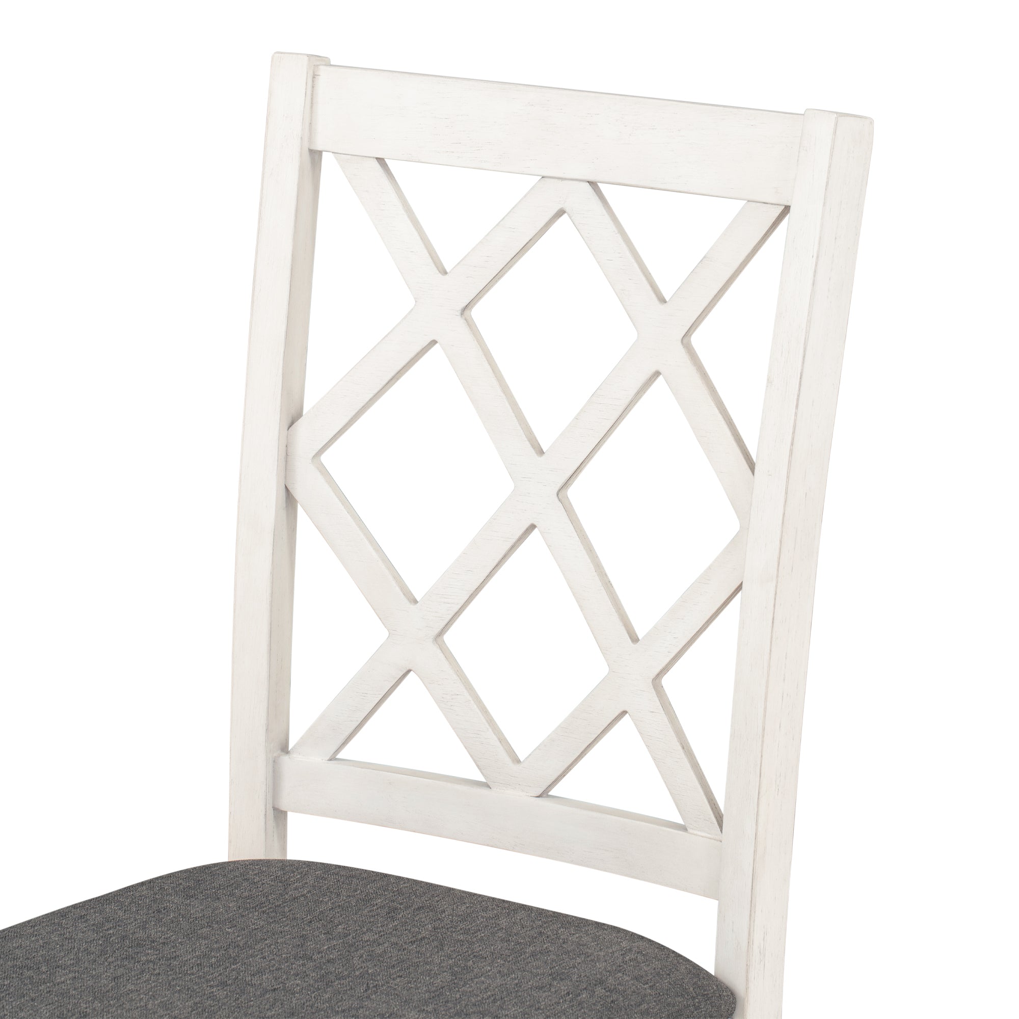 Mid-Century Solid Wood 5-Piece Round Dining Table Set, Kitchen Table