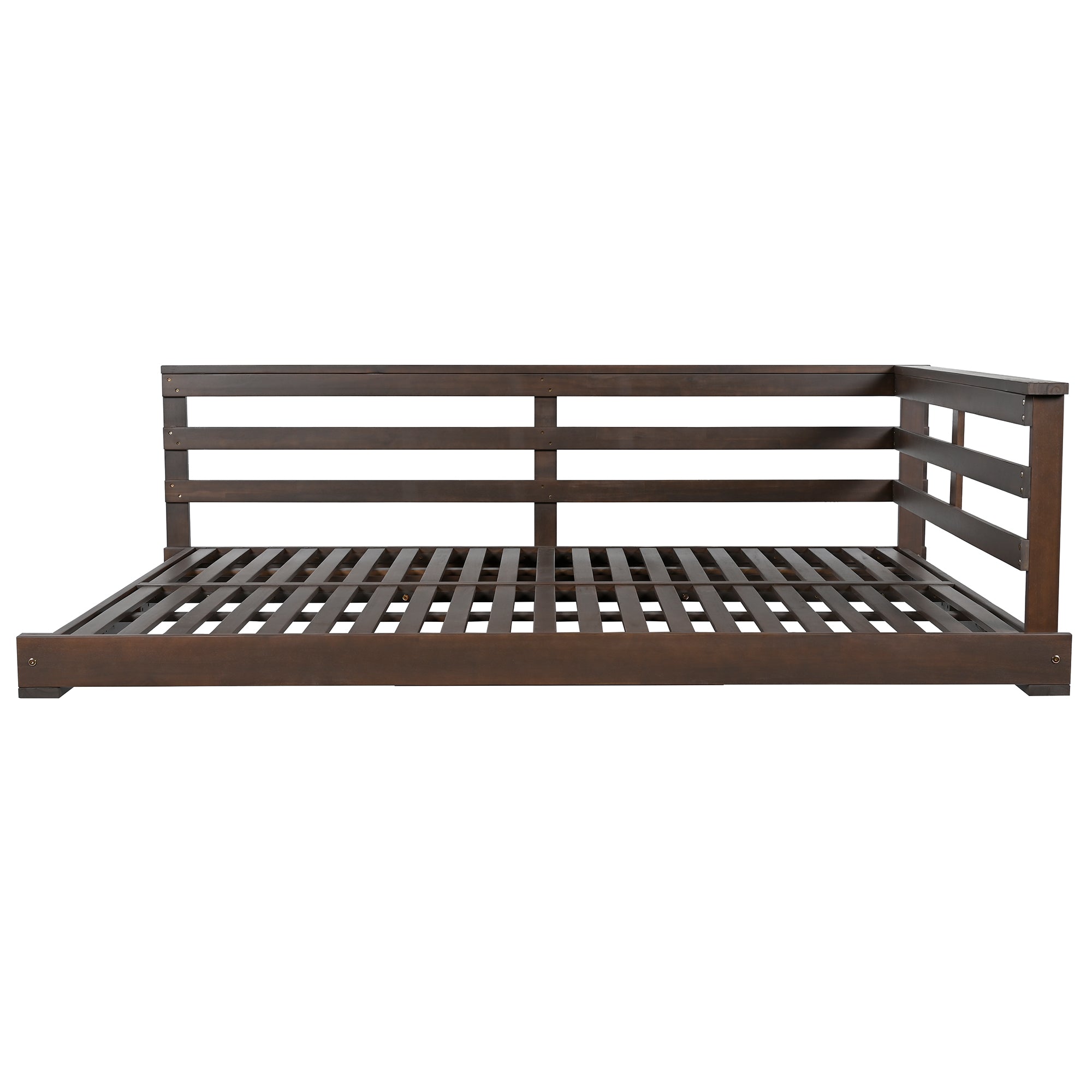Acacia Wood Porch Swing Bed for Outdoor with Hemp Ropes - Full Size