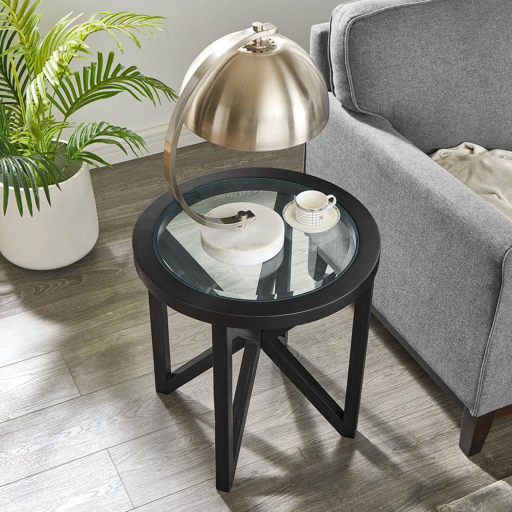 Modern simple glass coffee table, tempered glass coffee table solid