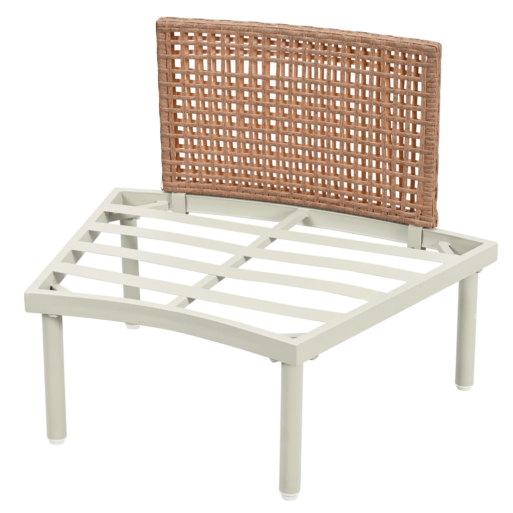 8-Piece Patio Sofa Furniture Set, Half Moon Outdoor Sectional Sofa