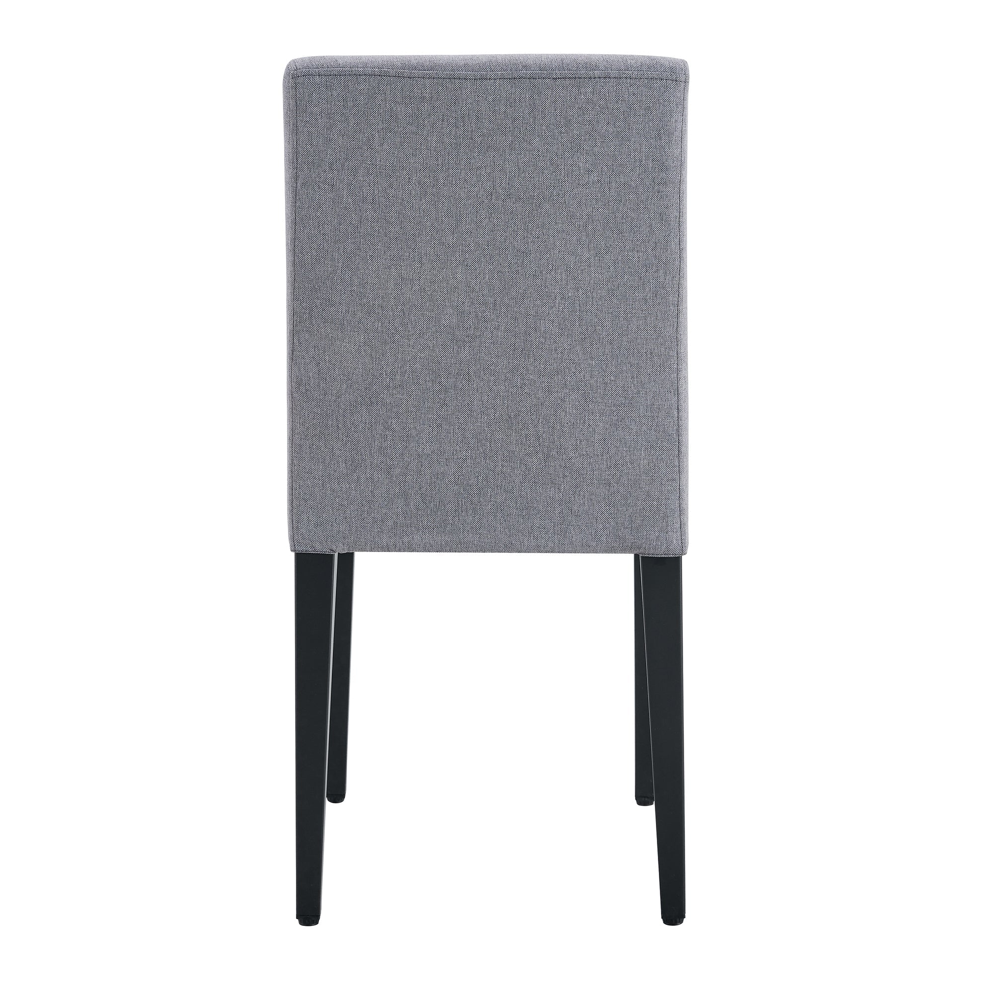 Exquisite Light Gray Linen-Cotton Dining Chairs Set of 4, Simple and