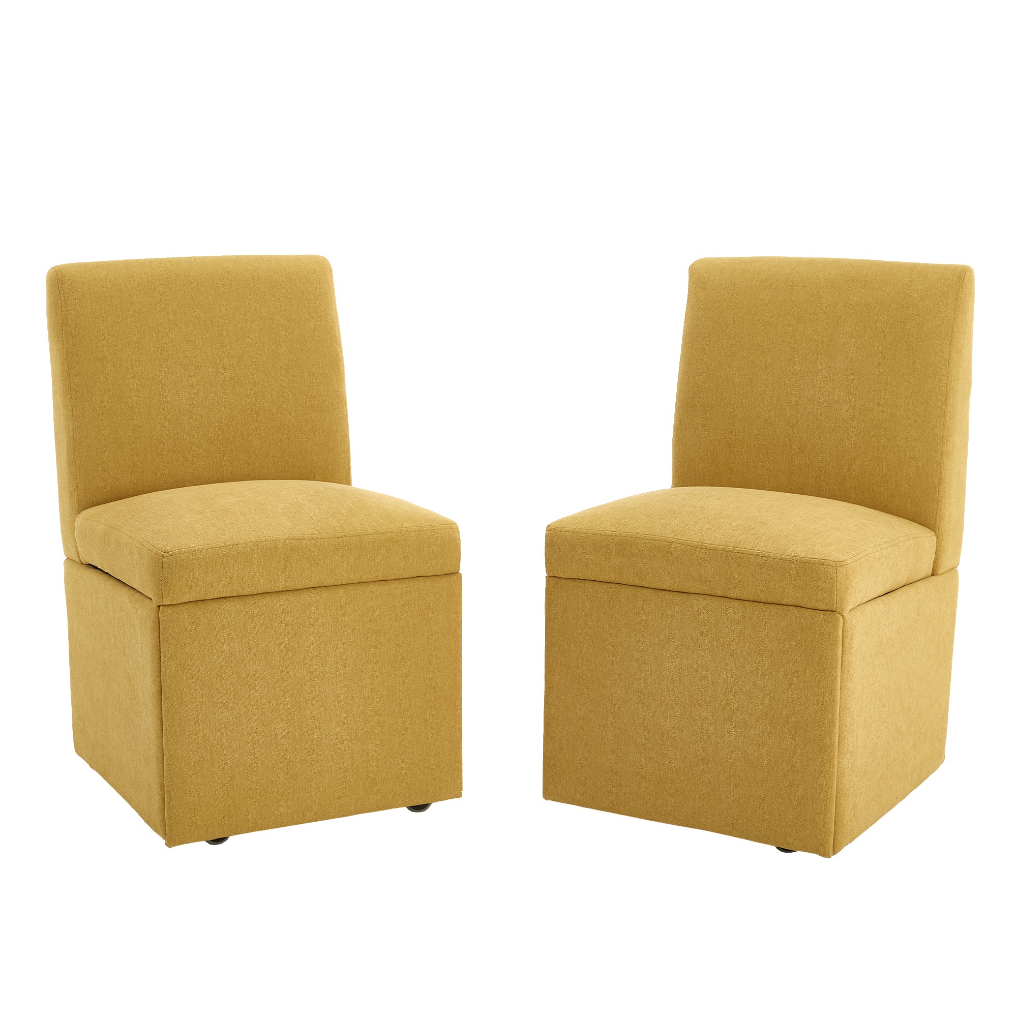 360 Degree Swivel Upholstered Dining Chairs Set of 2 Swivel Dining