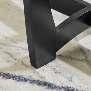 48 Inch Oval Glass Coffee Table, Black Round Coffee Table Center Table