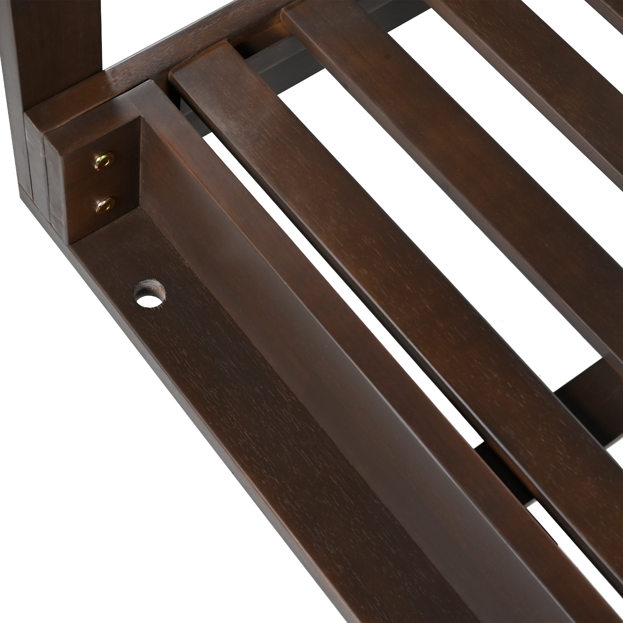 Acacia Wood Porch Swing Bed for Outdoor with Hemp Ropes - Full Size