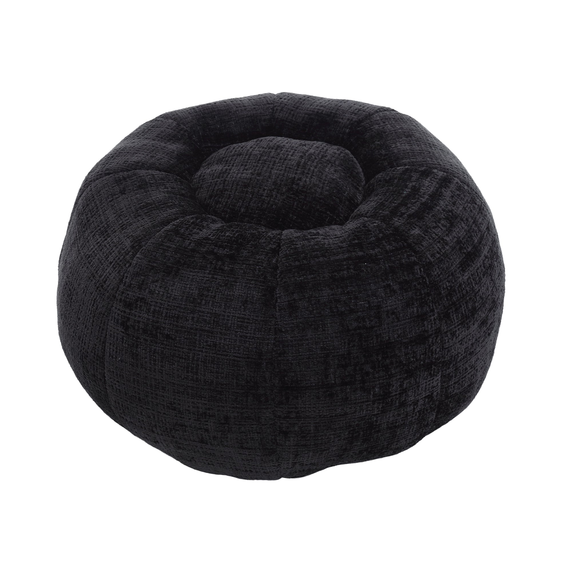 Modern Extra Large Round Bean Bag Chair with Footrest for Living Room,
