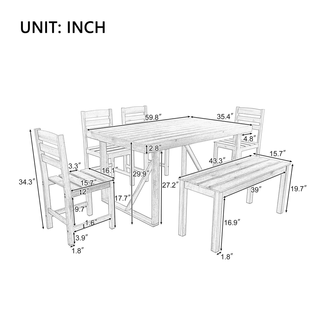 High-quality Acacia Wood Outdoor Table and Chair Set, Suitable for
