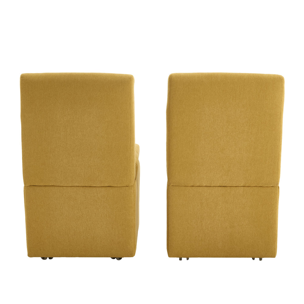 360 Degree Swivel Upholstered Dining Chairs Set of 2 Swivel Dining