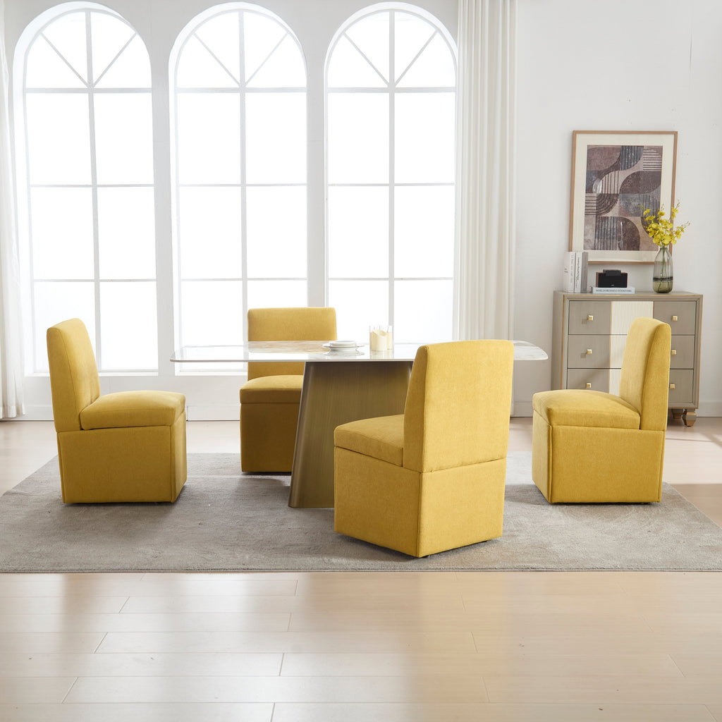 360 Degree Swivel Upholstered Dining Chairs Set of 2 Swivel Dining