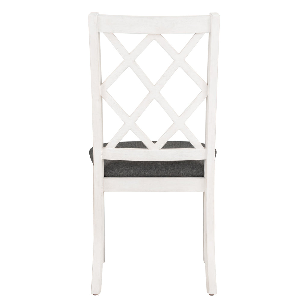 Mid-Century Solid Wood 5-Piece Round Dining Table Set, Kitchen Table