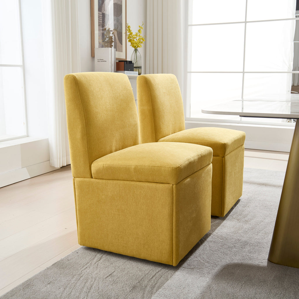 360 Degree Swivel Upholstered Dining Chairs Set of 2 Swivel Dining