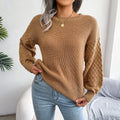 Autumn And Winter Casual Lantern Long Sleeve Knitted Sweater Women's