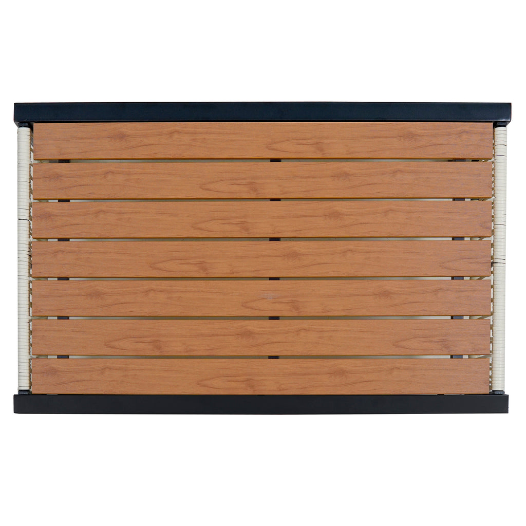 Multi-person Outdoor Iron Sofa Set with A table, Rattan Decoration,