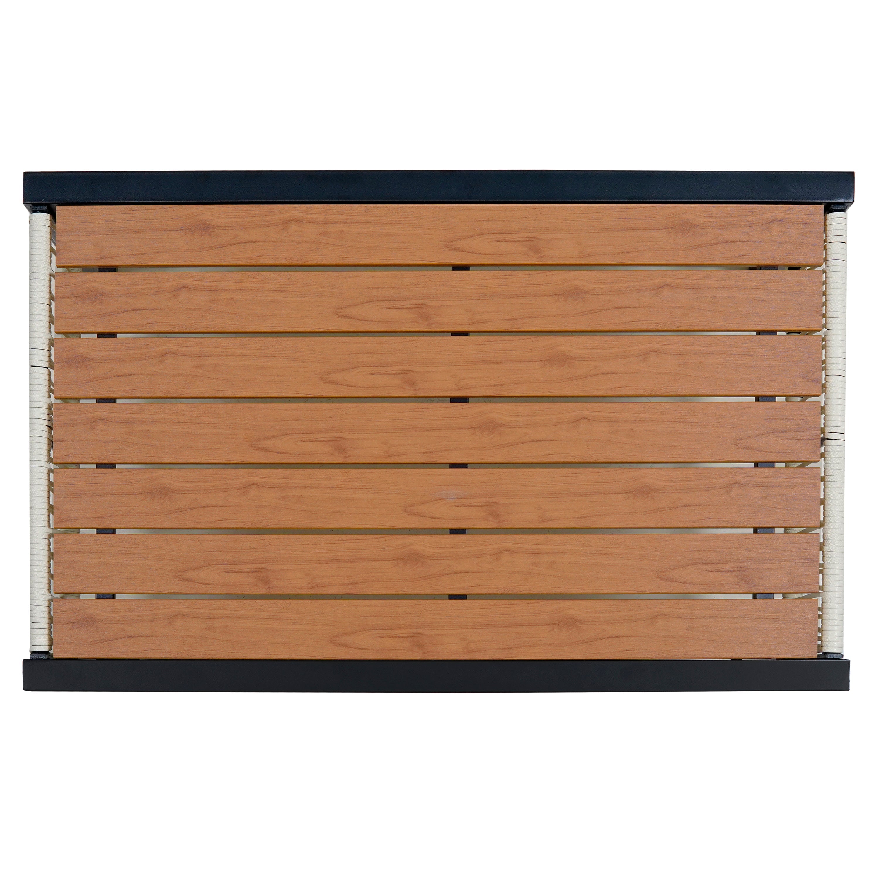 Multi-person Outdoor Iron Sofa Set with A table, Rattan Decoration,