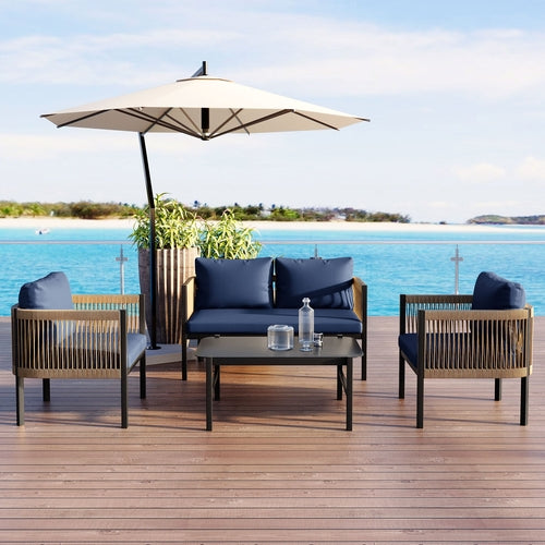 Multi-person Outdoor Sofa Combination with A Table, Suitable for