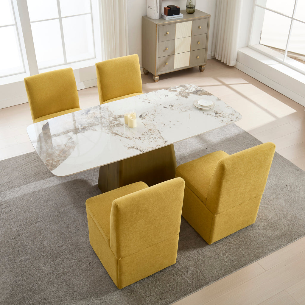 360 Degree Swivel Upholstered Dining Chairs Set of 2 Swivel Dining