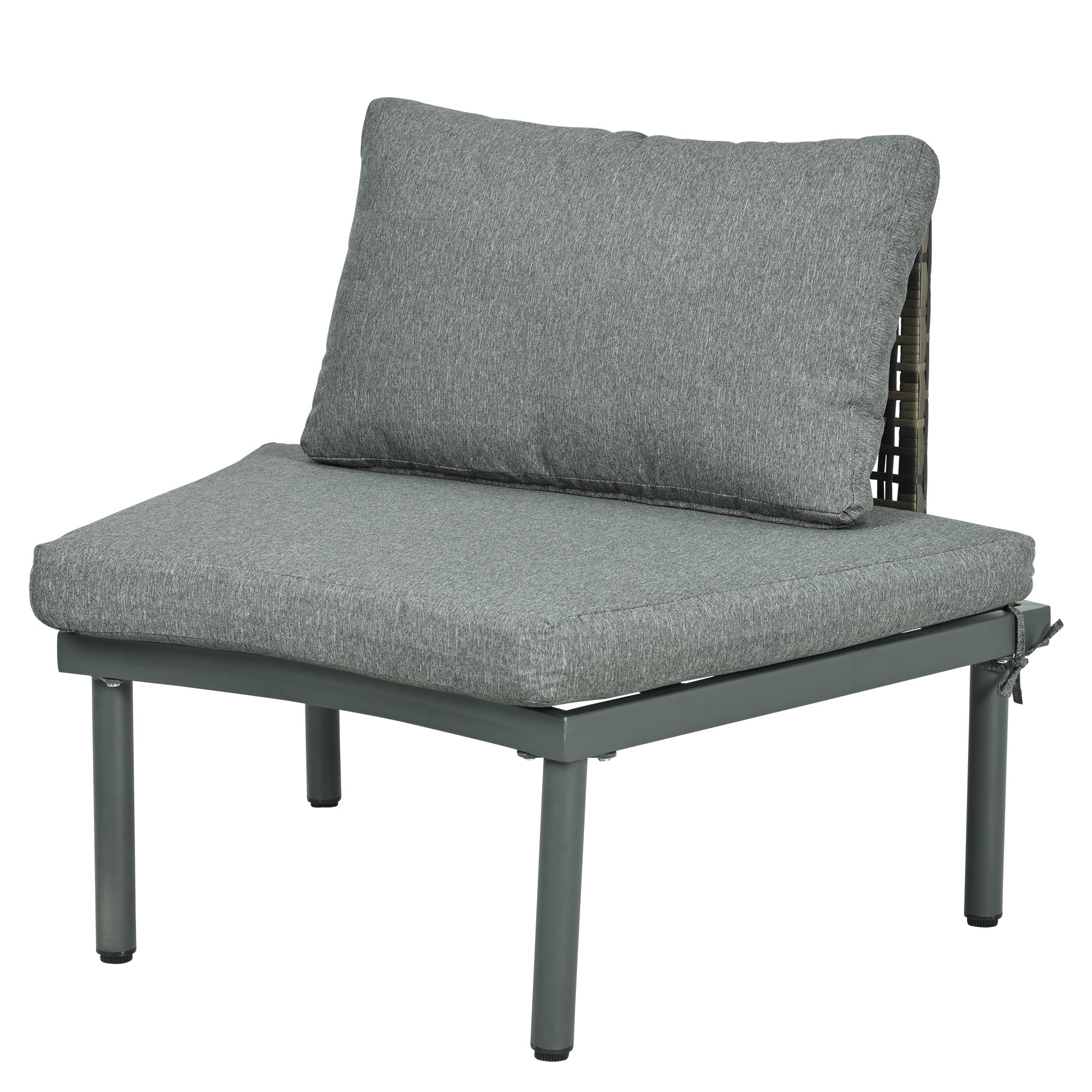 8-Piece Patio Sofa Furniture Set, Half Moon Outdoor Sectional Sofa