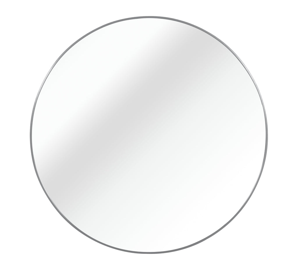 36 Inch Silver Metal Framed Round Bathrrom Mirror for Wall