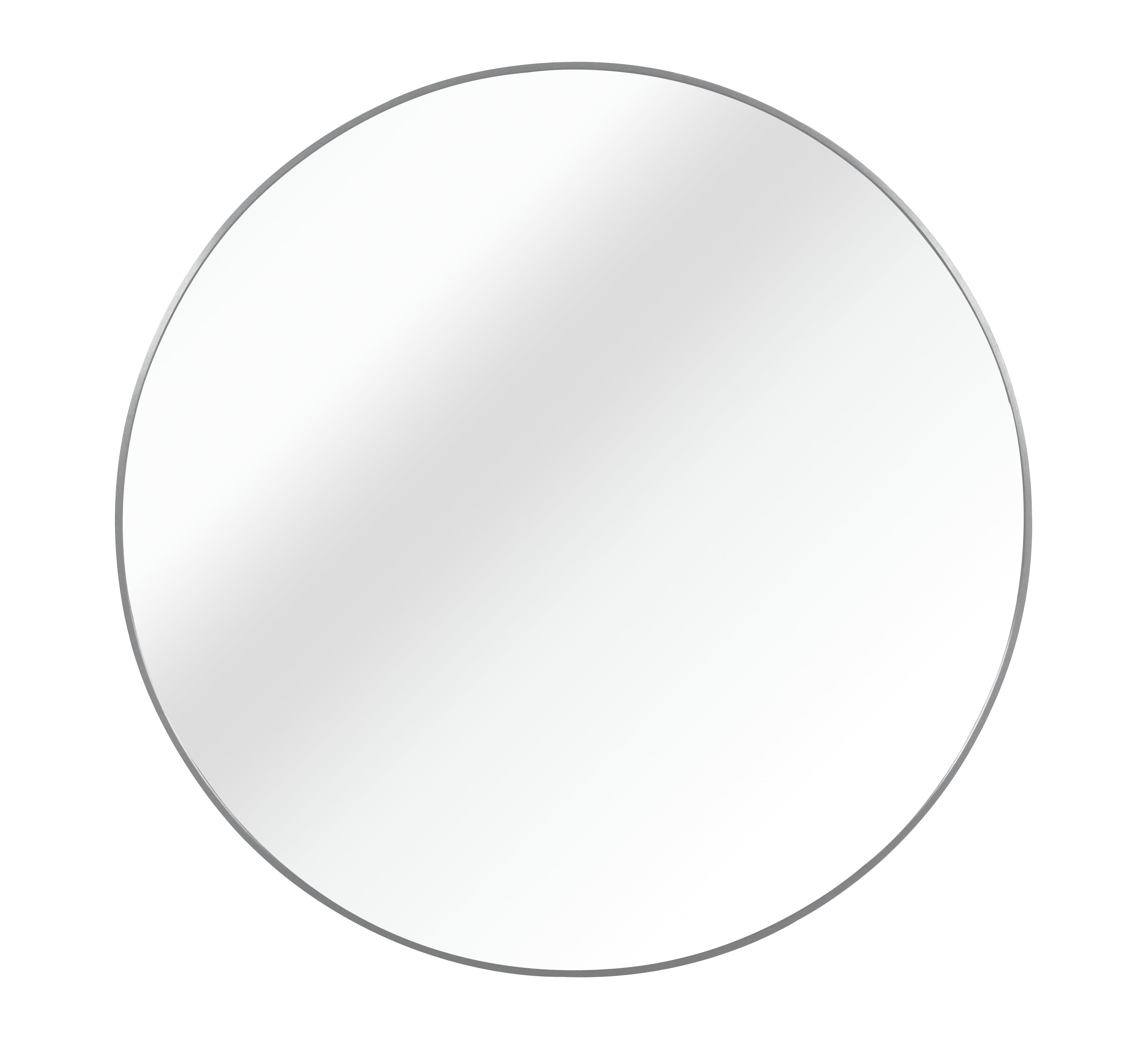 36 Inch Silver Metal Framed Round Bathrrom Mirror for Wall