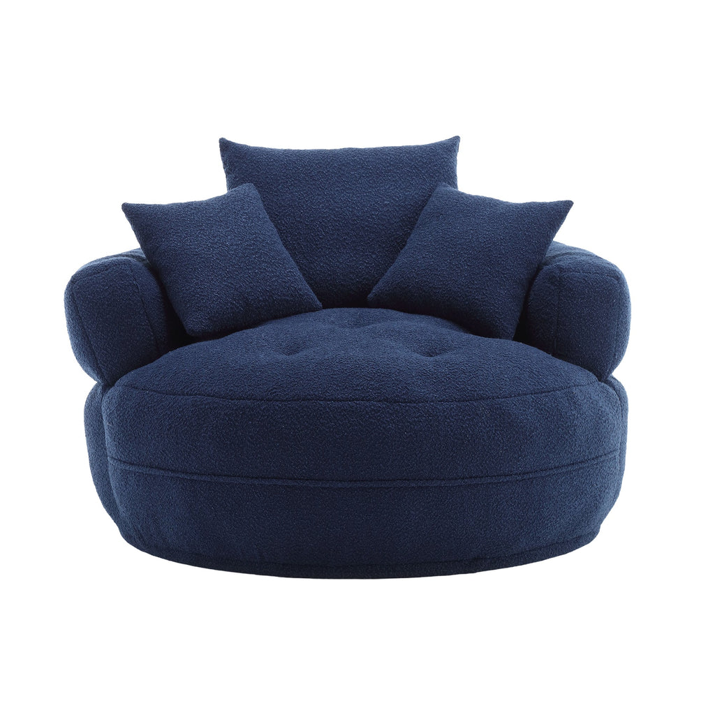 Chenille Sponge single sofa,No Assembly Required,Fluffy Modern Sleeper