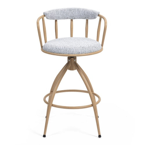26 Swivel Counter Height Bar Stool, Set Of 2- Fabric Seat With Metal Frame, Modern Industrial Design Bar Chairs For Kitchen Island, Dining Room, Home Bar, Counter Seat