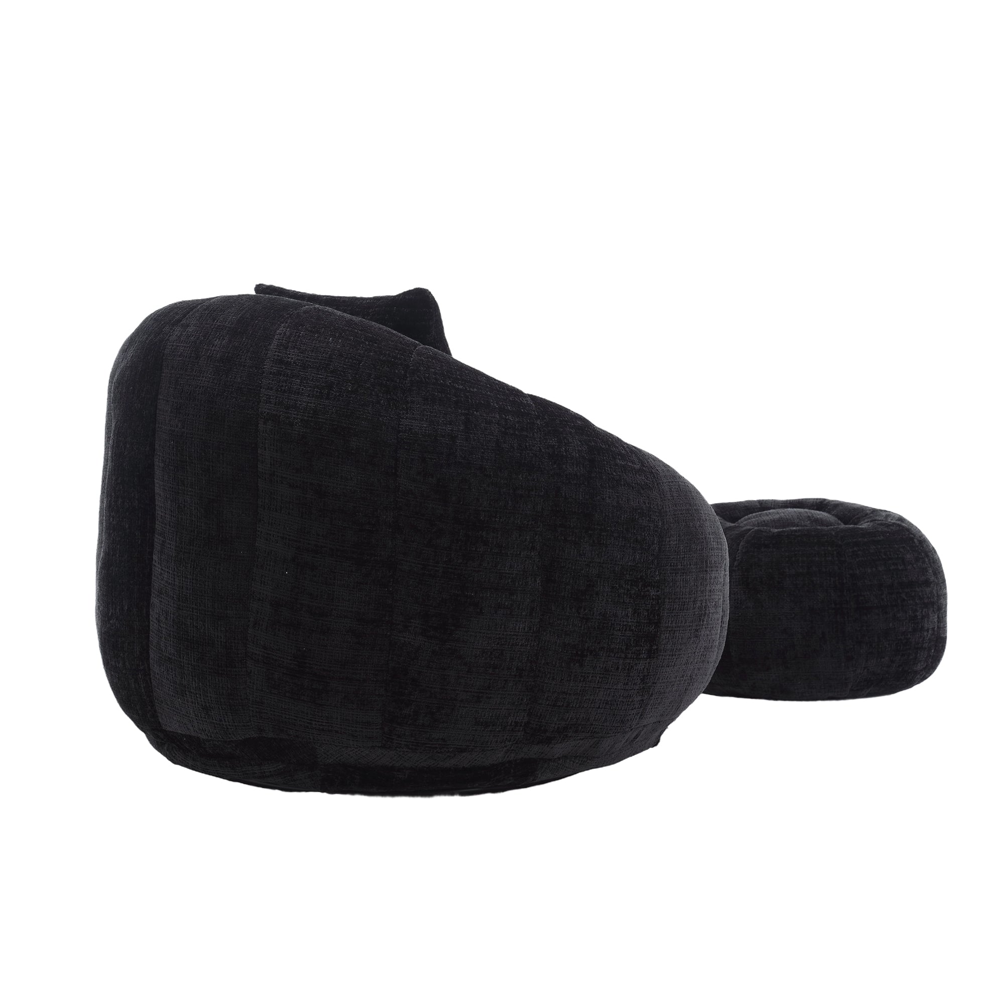 Modern Extra Large Round Bean Bag Chair with Footrest for Living Room,