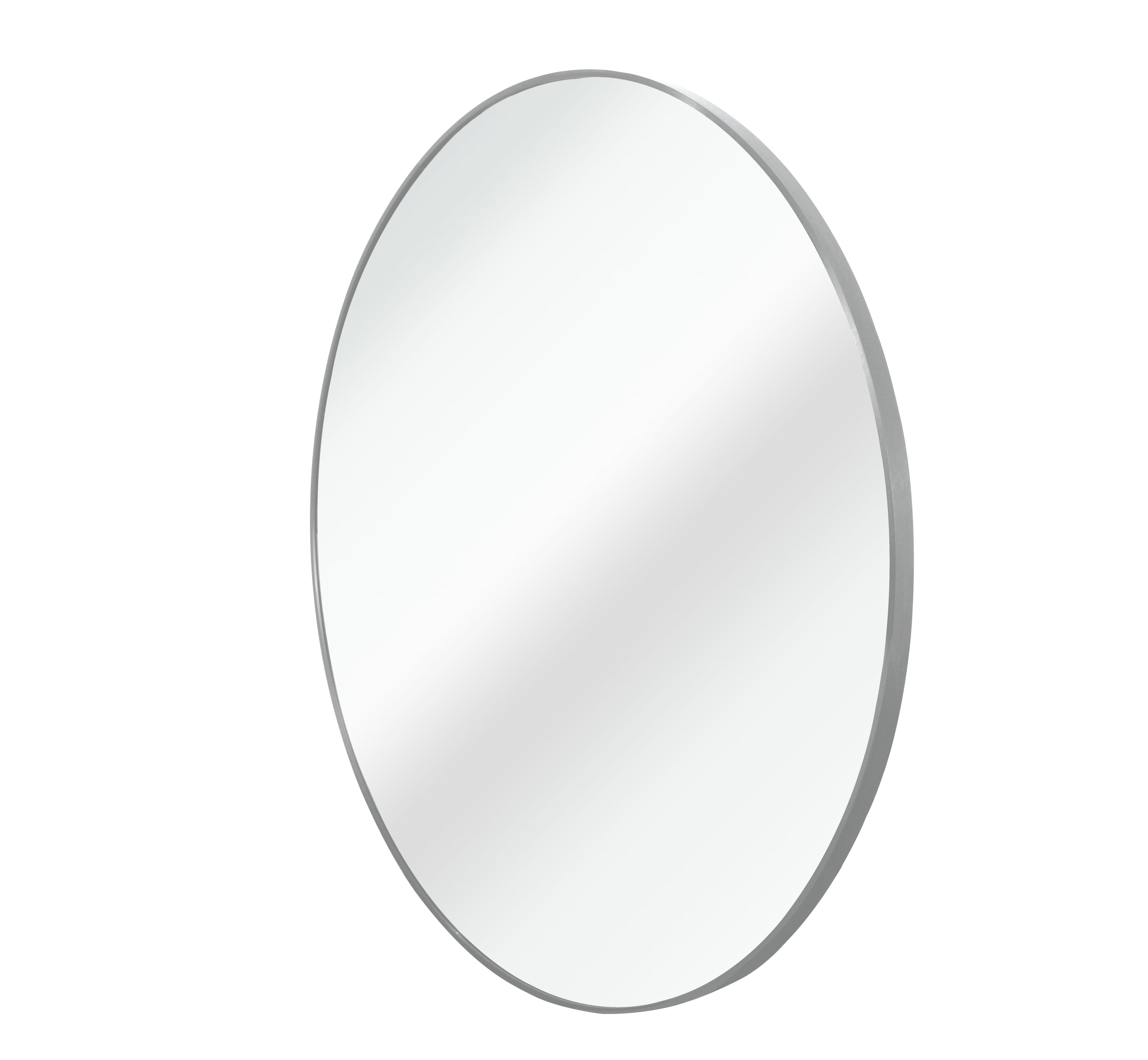36 Inch Silver Metal Framed Round Bathrrom Mirror for Wall
